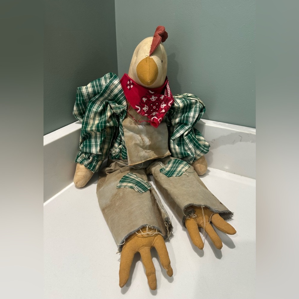 Vintage WILLIAMSBURG COUNTRY FARE, Chicken Jimmy,RAG DOLL 22” #18970 Rare